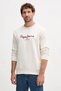Pepe Jeans bluza męska kolor beżowy z nadrukiem PM5800011 - Bluzy męskie - miniaturka - grafika 1