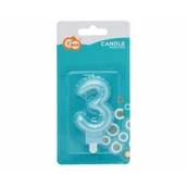 Urodziny dziecka - Godan Świeczki urodzinowe - Cyferki 3 perłowa - miniaturka - grafika 1