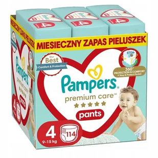 PAMPERS PREMIUM PANTS Pieluchomajtki Rozmiar 4 Zestaw 114 sztuk na miesiąc - Pieluchy - miniaturka - grafika 1