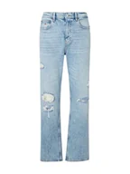 Spodnie męskie - Tommy Hilfiger Jeansy q-roa-36046 Niebieski Regular Fit - miniaturka - grafika 1