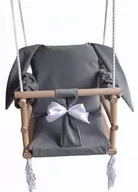 Place zabaw - HUŚTAWKA 3w1 DLA DZIECI króliczek kolor SZARY - miniaturka - grafika 1