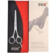 Nożyczki fryzjerskie - Fox Color, degażówki fryzjerskie, białe 5.5” - miniaturka - grafika 1
