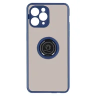 Etui i futerały do telefonów - Etui do IPhone 11 Pro Bi-materiał Metal Ring Support - ciemnoniebieskie - miniaturka - grafika 1