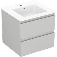 Szafki łazienkowe - Mexen Orio szafka łazienkowa 50 cm z umywalką Otis, 2 szuflady, szara mat/biała mat - 91A10-05047-2-BFF62-W18M01 - miniaturka - grafika 1