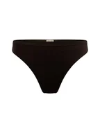 Majtki damskie - Calvin Klein Stringi Kobiety Sztuczne włókno czarny jednolity, S - miniaturka - grafika 1