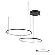 Lampy sufitowe - Circolo D125 lampa wisząca 3xLED/45W/3000K czarna 10817 - miniaturka - grafika 1