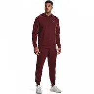 Spodnie męskie - Męskie spodnie dresowe UNDER ARMOUR Rival Fleece Jogger - bordowe - miniaturka - grafika 1
