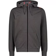 Bluzy męskie - CMP męska bluza bawełniana z kapturem, Antracyt Mel, 48 - miniaturka - grafika 1