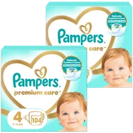 Pieluchy - Zestaw Pampers Premium Care, pieluchy rozmiar 4, 9-14 kg, 2 x 104 sztuki - miniaturka - grafika 1