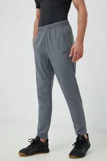 Spodnie męskie - Reebok spodnie treningowe Workout Ready męskie kolor szary gładkie - grafika 1
