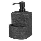 Mydelniczki i dozowniki mydła - Czarny dozownik do mydła z żywicy polimerowej 0,38 l – Wenko - miniaturka - grafika 1