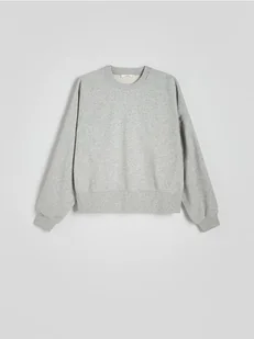 Reserved - Bawełniana bluza - jasnoszary - Bluzy damskie - miniaturka - grafika 1