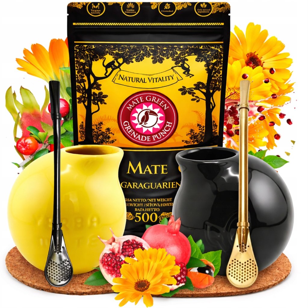 Zestaw Limoncello Mate Green Grenade Punch 2x Matero Bombilla