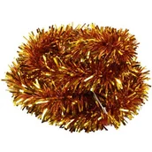 Ozdoby bożonarodzeniowe - Łańcuch choinkowy grubo / cienko cięty 10 x 300 cm złoty - miniaturka - grafika 1