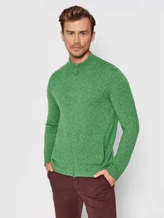 Swetry męskie - Benetton United Colors Of Kardigan 1235U5602 Zielony Regular Fit - grafika 1