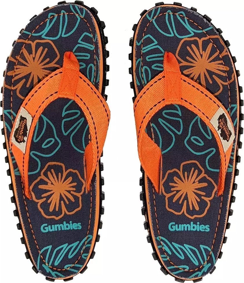 Japonki męskie Gumbies Gumbies japonki unisex Islander ORANGE HIBISCUS 49