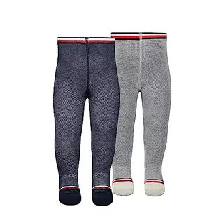 Tommy Hilfiger Legginsy dziecięce Global Stripe Tights uniseks, Navy/Off White, 74-80 - Legginsy - miniaturka - grafika 1