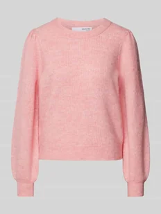Sweter z dzianiny z bufiastymi rękawami model ‘SLFLULU’ - Swetry damskie - miniaturka - grafika 1