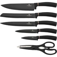 Noże kuchenne - Berlingerhaus Zestaw noży w bloku 7 elementów Black Rose BH-2481 Czarny BH-2481 - miniaturka - grafika 1