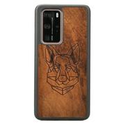 Etui i futerały do telefonów - Drewniane etui Huawei P40 Pro Owczarek Imbuia ForestZone - miniaturka - grafika 1