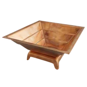 Wróżbiarstwo i radiestezja - Piramida miedziana (kadzielnica) do spalania agnihotry lub ziół (komplet z podstawką) - miniaturka - grafika 1