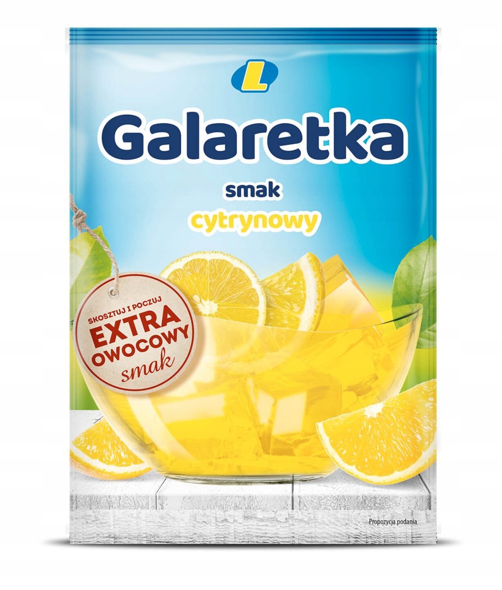 Galaretka Cytrynowa Lewiatan 70g - Świeża i Orzeźwiająca