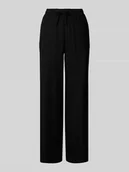 Spodnie damskie - Spodnie materiałowe z mieszanki lnu i wiskozy model ‘LINNO’ - miniaturka - grafika 1