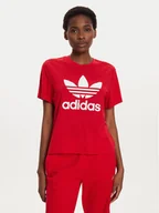 Koszulki i topy damskie - adidas T-Shirt adicolor Trefoil IM6930 Czerwony Boxy Fit - miniaturka - grafika 1