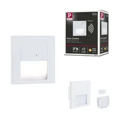 Oprawy, klosze i abażury - Oprawa schodowa z czujnikiem ruchu i zmierzchu TSARO kwadrat LED 1W 2700K -biały - miniaturka - grafika 1