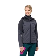 Kurtki damskie - Damska kurtka softshellowa Jack Wolfskin BRISSTAL HOODY W dolphin - XS - miniaturka - grafika 1