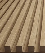 Panele ścienne i boazeria - 275x3x0,6 cm LD - (dąb natura) - 3 cm listwa dystansowa do lameli ściennych - miniaturka - grafika 1