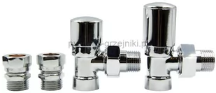 Varioterm Zawory regulacyjne kątowe SWING ze złączką PEX/CU - chrom miedziana - CU 15 mm ZIS02/FK(Cu) - Zawory i kraniki - miniaturka - grafika 1