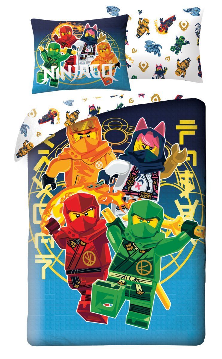 Pościel dziecięca Lego Ninjago 140 x 200cm Halantex mikrofibra Lego NinjaGo
