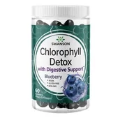 Suplementy diety - Swanson Chlorofil – smak jagodowy 60 gumisiów - miniaturka - grafika 1