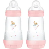 Butelki dla niemowląt - MAM Perfect Star Anti-colic Bottle butelka antykolkowa 2m+ Pink 2x260 ml - miniaturka - grafika 1