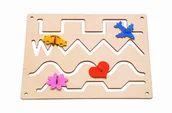 Zabawki interaktywne dla dzieci - Labirynt i kolorowe dekory do tablicy manipulacyjnej. - miniaturka - grafika 1