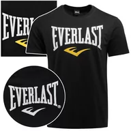 Koszulki męskie - Everlast Koszulka Męska T-shirt Bawełniana Czarna Logo 290J86 Rozmiar L - miniaturka - grafika 1