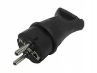 Lampy pozostałe - ELGOTECH Wtyczka BRYZGOSZCZELNA Z UCHWYTEM WT-30GU CZARNA EWT-30GU - miniaturka - grafika 1