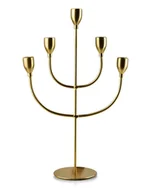 Świeczniki - CEDRIC GOLD Świecznik 23,5x10xh37,5cm 5 ramienny - miniaturka - grafika 1