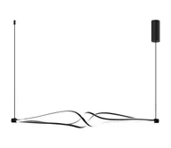 Lampy sufitowe - LED Żyrandol na lince TWISTER LED/56W/230V czarny - miniaturka - grafika 1