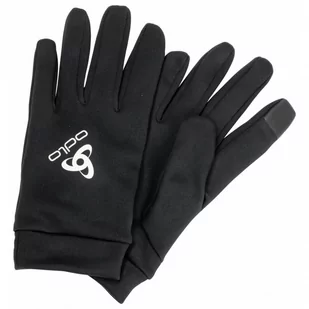 Rękawiczki funkcyjne Odlo Stretchfleece Liner Eco E-Tip 762710/15000 czarny - Rękawiczki sportowe damskie - miniaturka - grafika 1