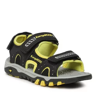 Buty dla chłopców - Sandały KangaRoos K-Celtic Kento 10048 000 5094 M Jet Black/Lemon Chrome - grafika 1