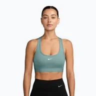 Bielizna sportowa damska - Biustonosz treningowy Nike Swoosh Light Support cannon/white WYSYŁKA W 24H 30 DNI NA ZWROT - miniaturka - grafika 1