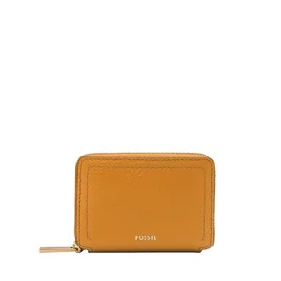 Fossil Damskie etui Logan LiteHide™ skórzane etui na karty, SL10045763, żółty, S, Casual - Portfele - miniaturka - grafika 1