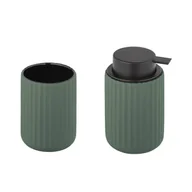 Akcesoria łazienkowe - Zielony zestaw ceramicznych akcesoriów łazienkowych Belluno – Wenko - miniaturka - grafika 1