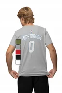 Koszulki męskie - KOSZULKA MĘSKA Z NADRUKIEM NA PLECACH NBA CLIPPERS - RUSSEL WESTBROOK - 3XL - miniaturka - grafika 1