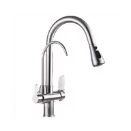 Baterie kuchenne - Bateria kuchenna retro z możliwością podłączenia filtra MILENE czarna - srebrny mat - miniaturka - grafika 1