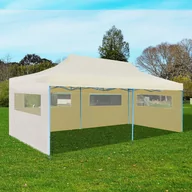 Pawilony ogrodowe - vidaXL Kremowy namiot imprezowy, rozkładany, 3 x 6 m 41582 - miniaturka - grafika 1