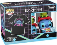 Figurki dla dzieci - Zestaw Funko Pop! & Tee Lilo and Stitch Figurka Gamer Stitch with Frog + Koszulka Rozmiar S 85760 (889698857604) - miniaturka - grafika 1