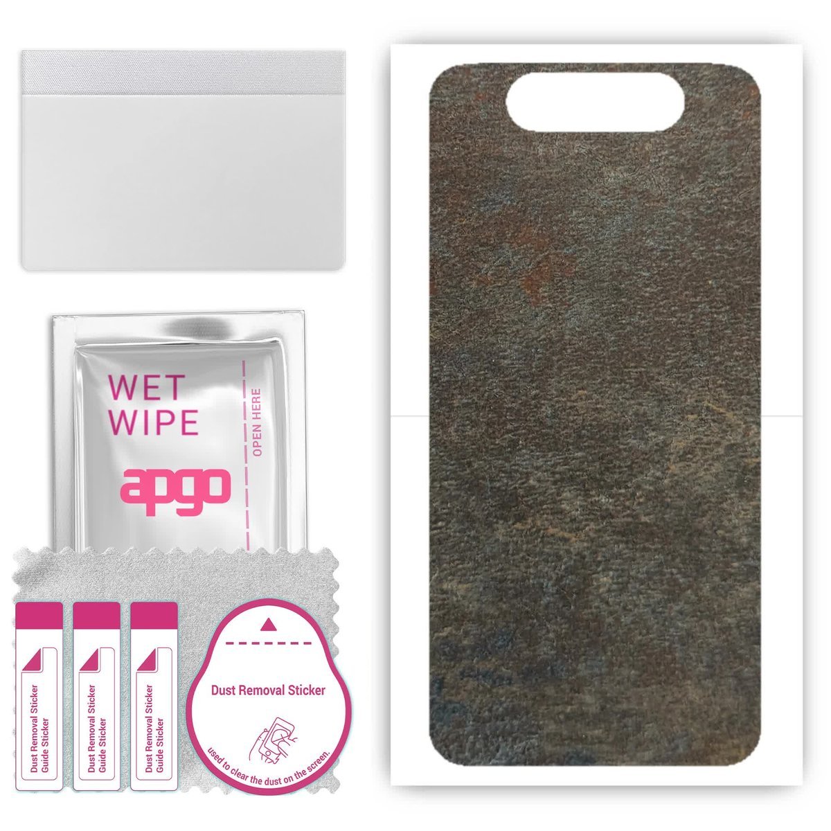 Folia naklejka skórka strukturalna na TYŁ do Samsung Galaxy A80 - Kamień Księżycowy - apgo SKINS